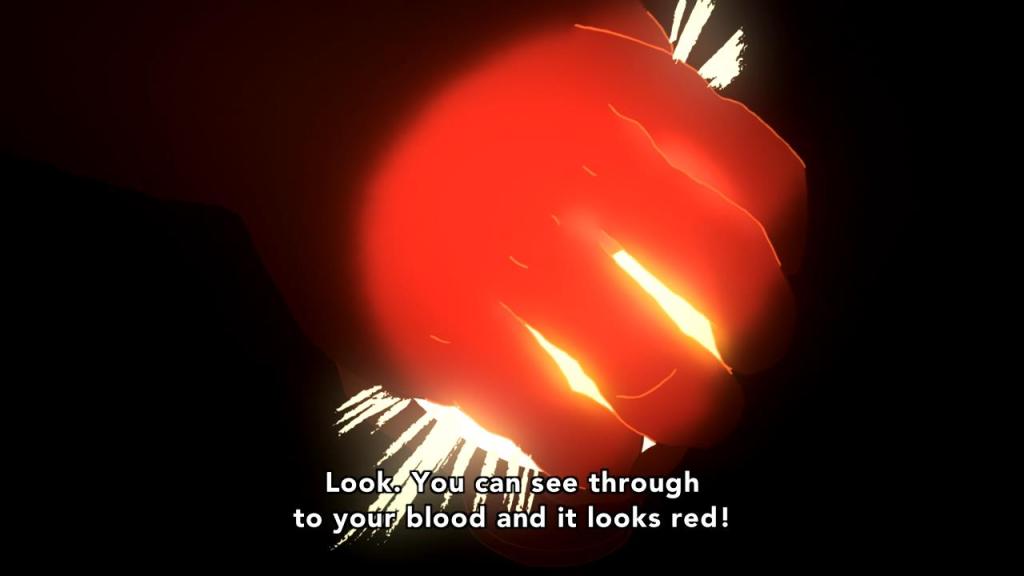 Ping Pong: The Animation - Peco and Smile - you can see through your blood, hand on the flashlight